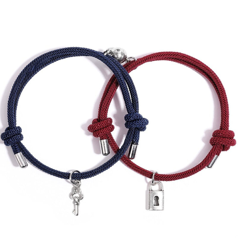 Matching Couple Key Bangle And Lock Bracelet Set 2024 | favors.com